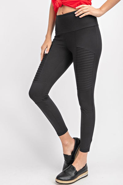 Moto Leggings with Knee Patch