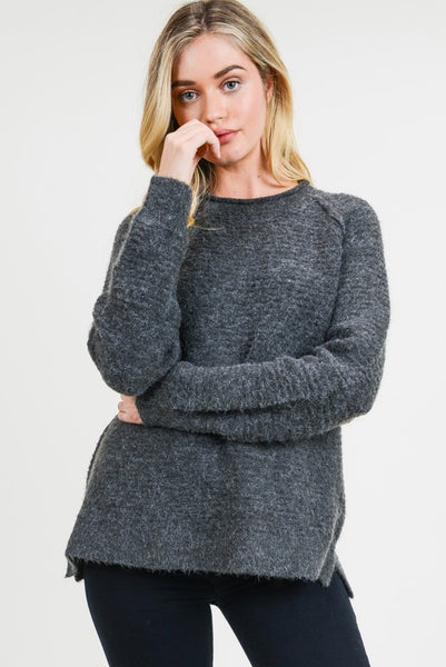 Two Tone Charcoal Sweater