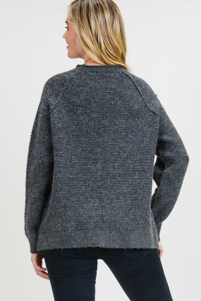 Two Tone Charcoal Sweater