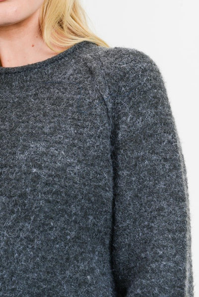 Two Tone Charcoal Sweater