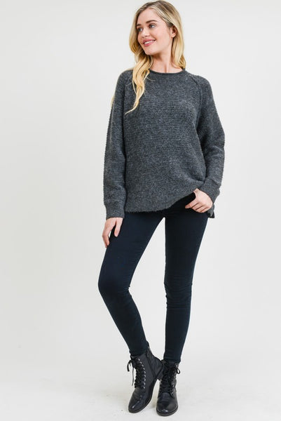Two Tone Charcoal Sweater