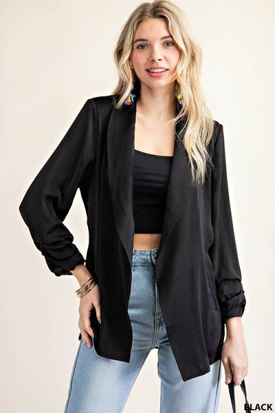 Satin Chic Lightweight Blazer