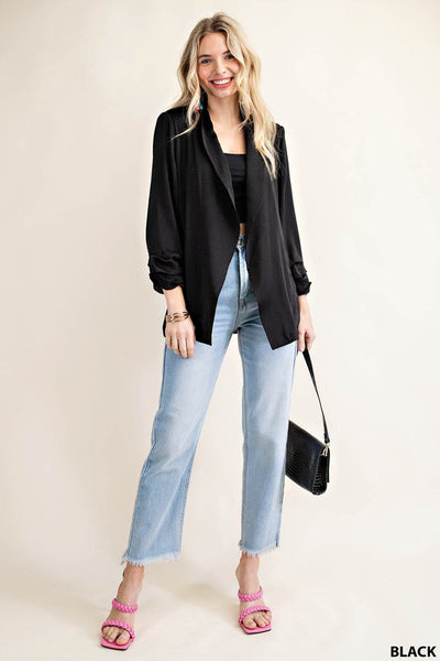 Satin Chic Lightweight Blazer