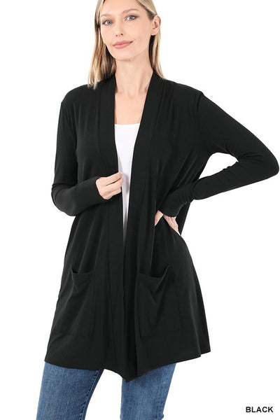Slouchy Pocket Open Cardigan