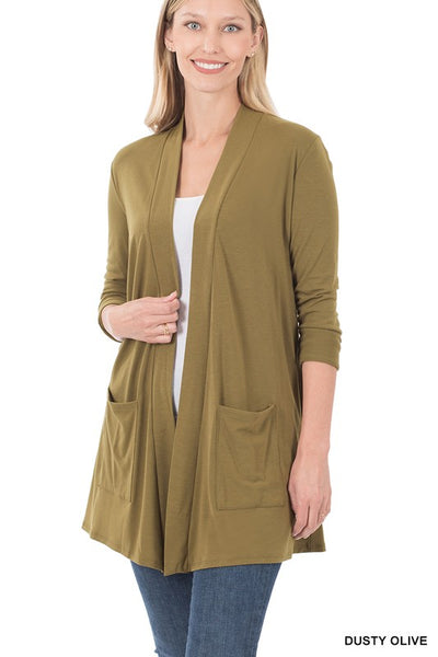 Slouchy Pocket Open Cardigan