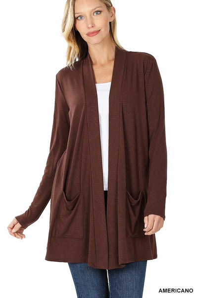 Slouchy Pocket Open Cardigan