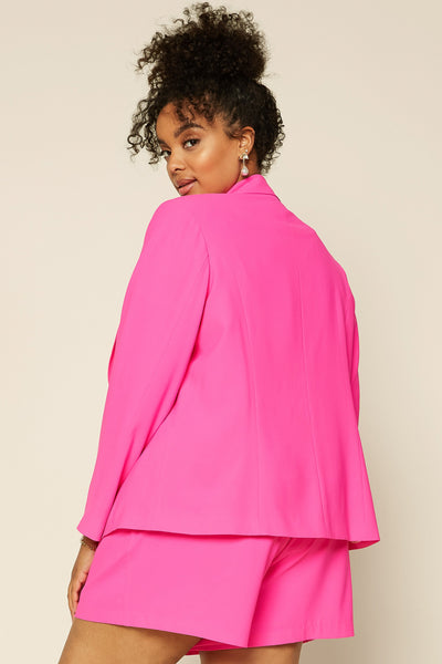 Neon Pink Blazer - Curvy