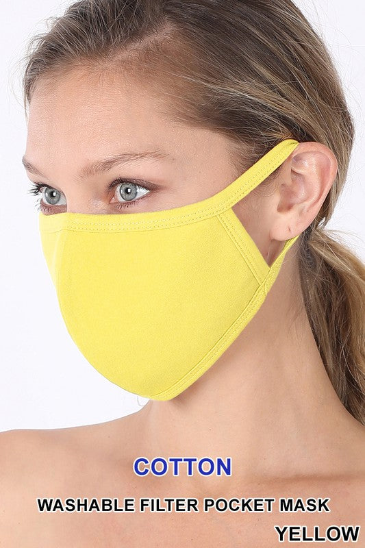 Yellow Reusable Face Mask