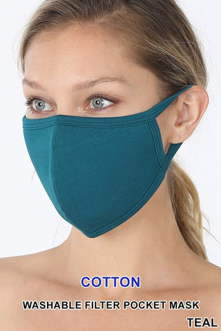 Teal Reusable Face Mask