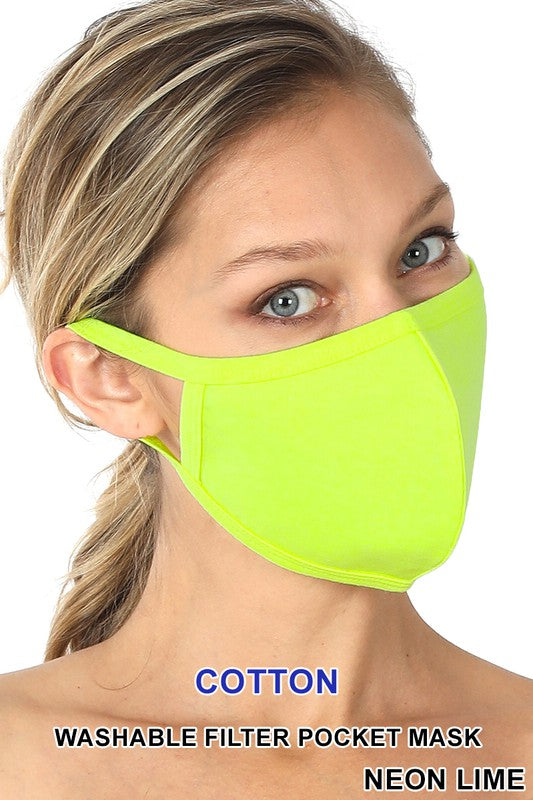Neon Lime Reusable Face Mask