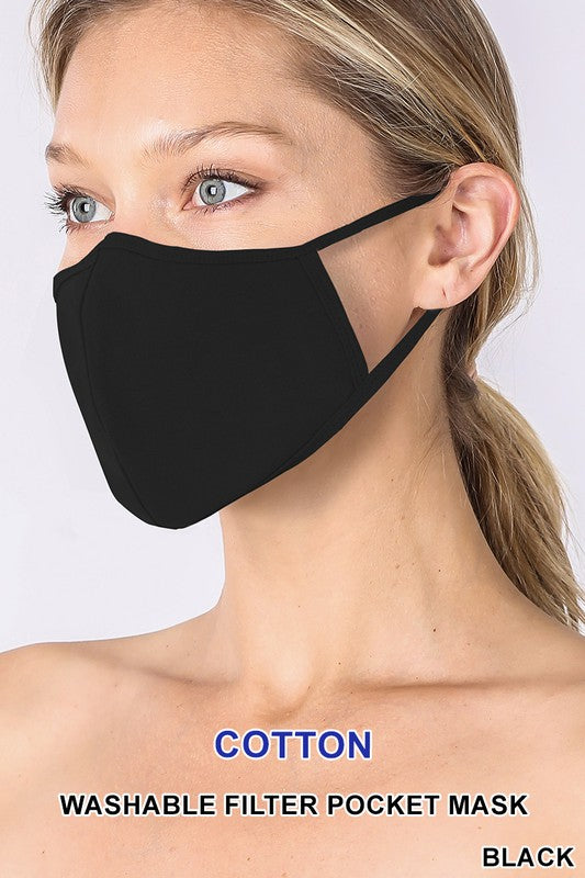 Black Reusable Face Mask