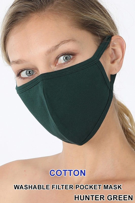 Hunter Green Reusable Face Mask