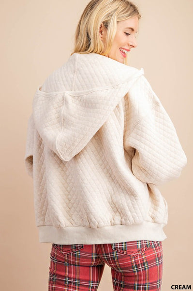 Quilted Hoodie Zip-up Jacket