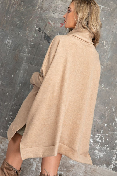 Super Soft Cowl Neck Poncho Top