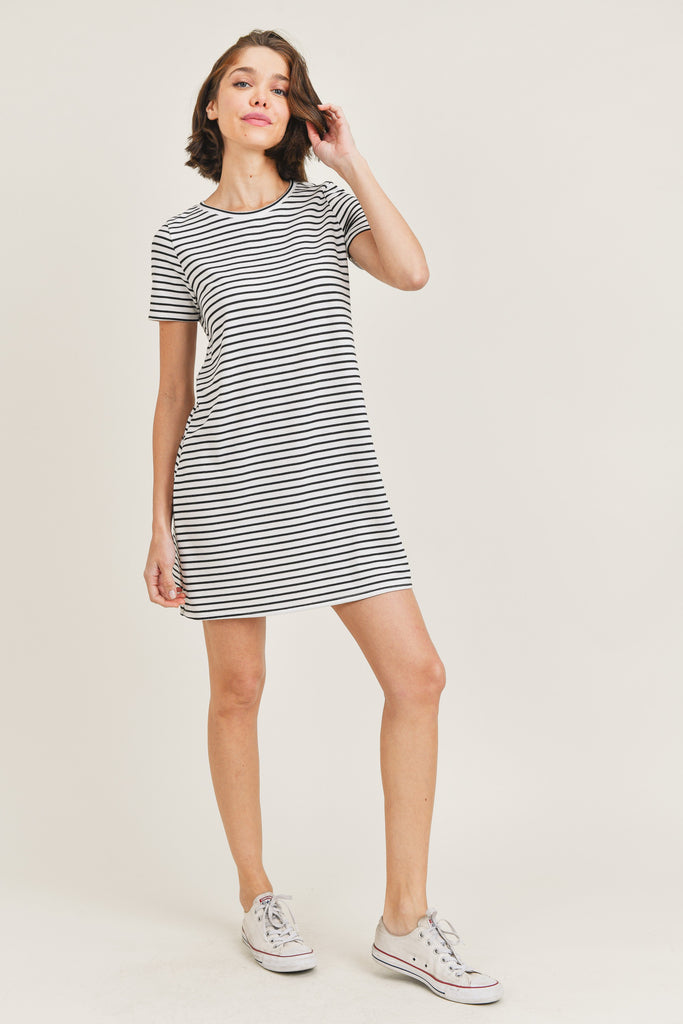 French Terry Striped Dress