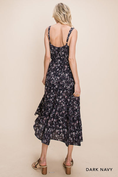 Navy Floral Dress