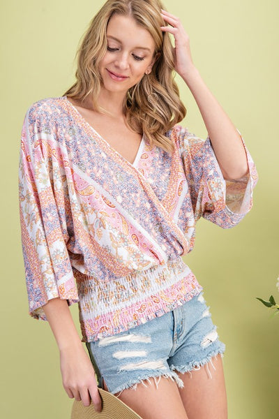 Pretty Patterned Kimono Top