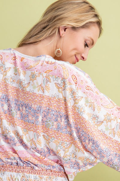 Pretty Patterned Kimono Top