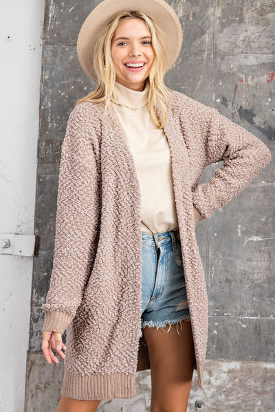 long cardigan popcorn
