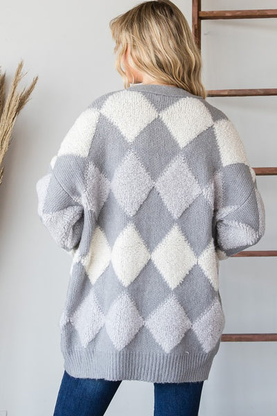 Diamond Cardigan - Grey