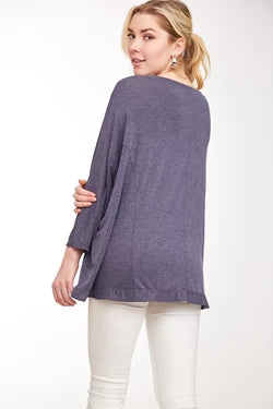 Oversized Ruffle Hem Top