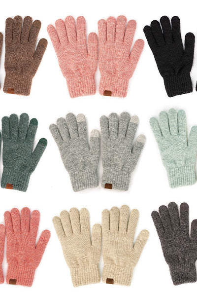 CC Heather Knit Smart Tips Gloves