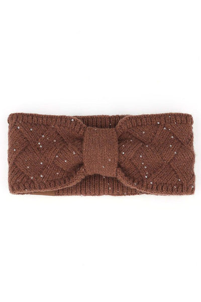 CC Brioche Cable Pattern Sequin Headband