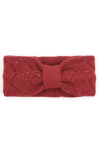 CC Brioche Cable Pattern Sequin Headband