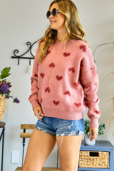 Heart Fuzzy Sweater