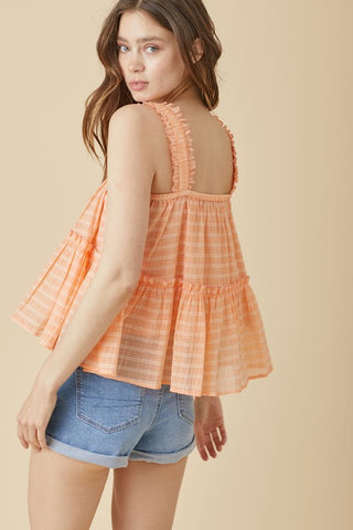 Woven Ruffled Top