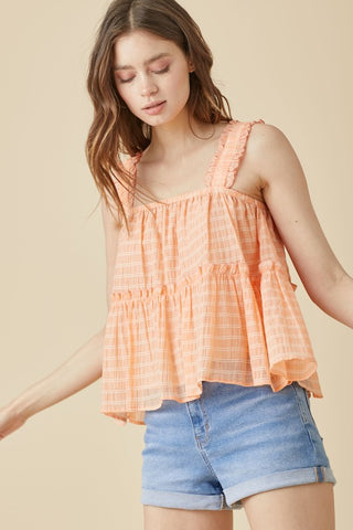 Woven Ruffled Top