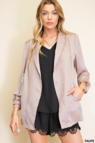 Satin Chic Lightweight Blazer