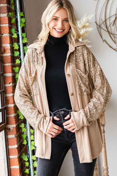 Knit Sequin Shacket