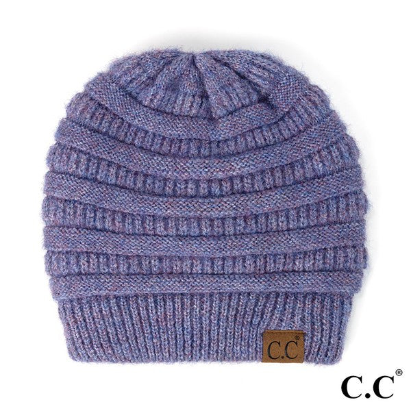 CC Ribbed Heather Beanie with Fuzzy Lining