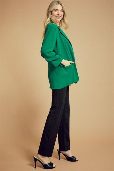 Forest Green Open Blazer