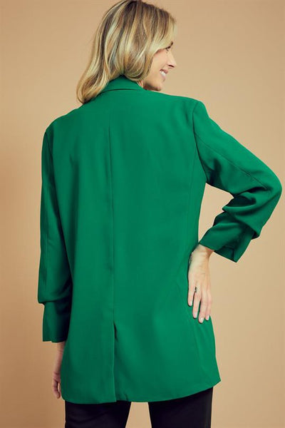Forest Green Open Blazer