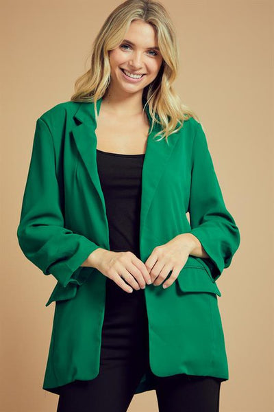 Forest Green Open Blazer