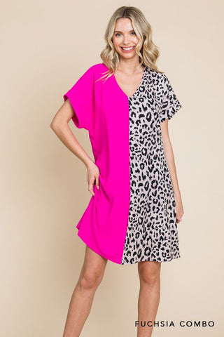 Leopard Combo Dress