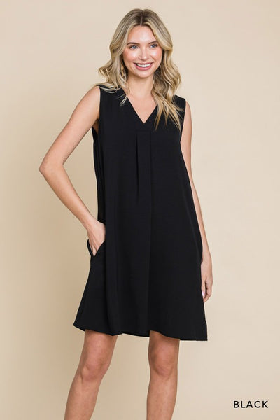 V Neck Blouse Dress