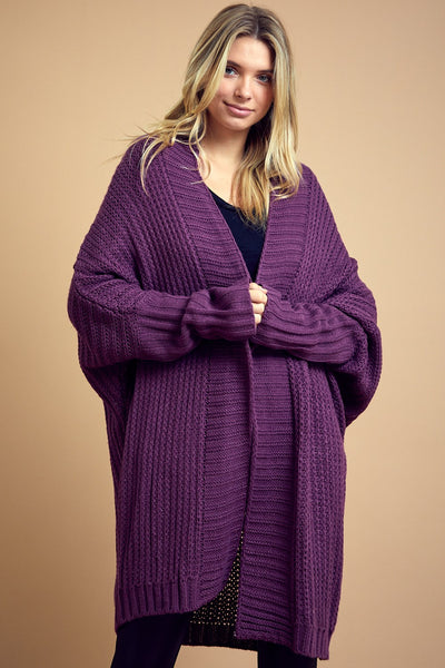 Dolman Sleeve Slouchy Cardigan