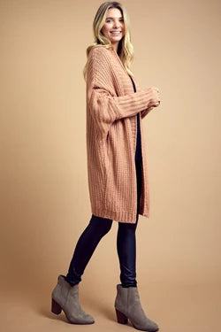 Dolman Sleeve Slouchy Cardigan