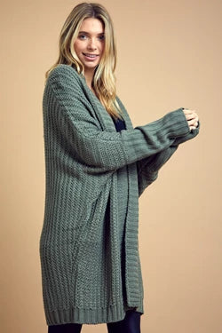 Dolman Sleeve Slouchy Cardigan