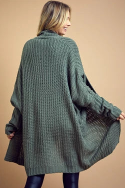 Dolman Sleeve Slouchy Cardigan