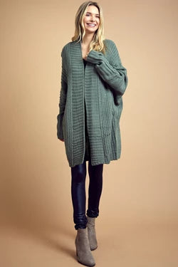 Dolman Sleeve Slouchy Cardigan