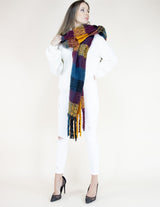 Vibrant Rich Plaid Scarf