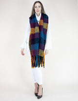 Vibrant Rich Plaid Scarf