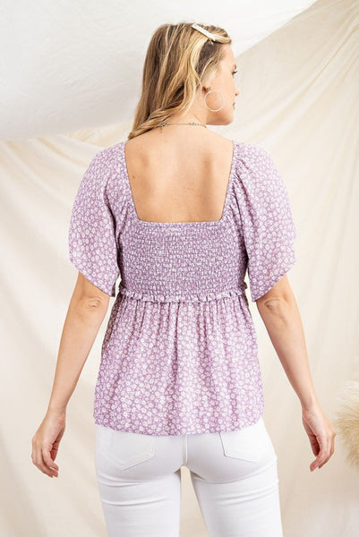 Purple Haze Floral Top