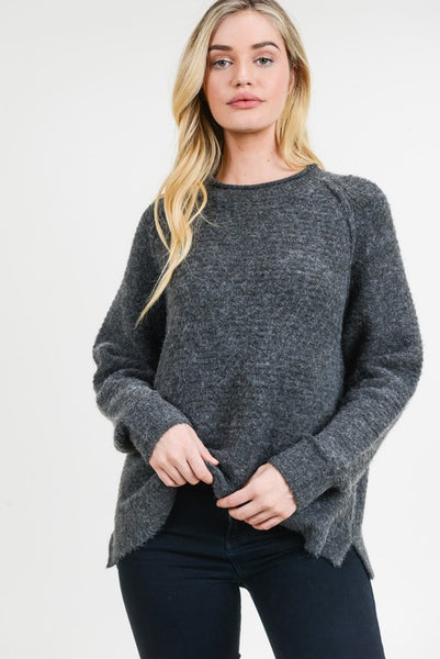 Two Tone Charcoal Sweater