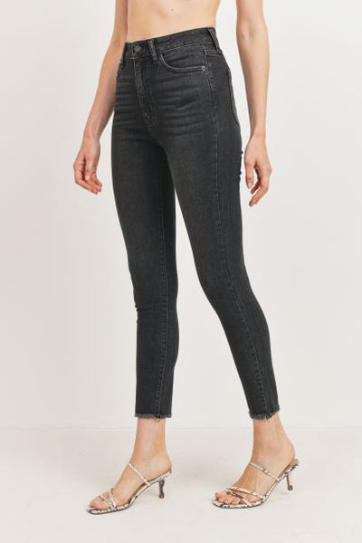 Just Jeans Frayed Hem Black Jeans