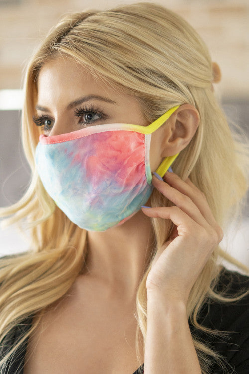 Pastel Tie Dye Reusable Face Mask